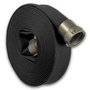 Black 1" Single Jacket Fire Hose (NPSH) Aluminum:50 Feet:The Fire Hose Store