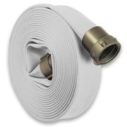 White 1-1/2" Double Jacket Fire Hose (NPSH) Aluminum:50 Feet:The Fire Hose Store